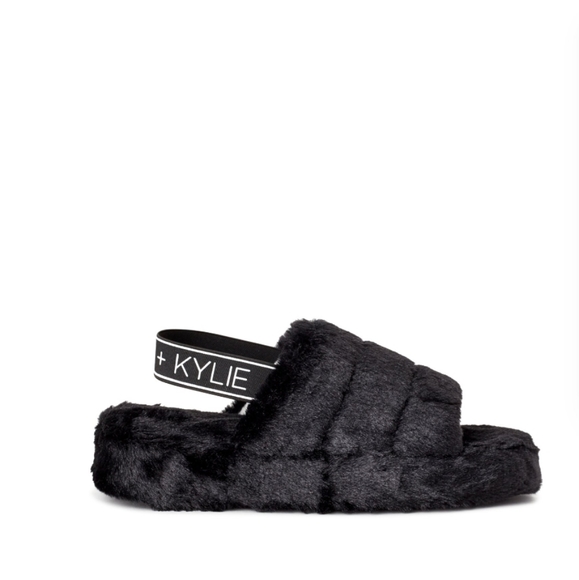 faux fur open toe slippers - Picture 4 of 5